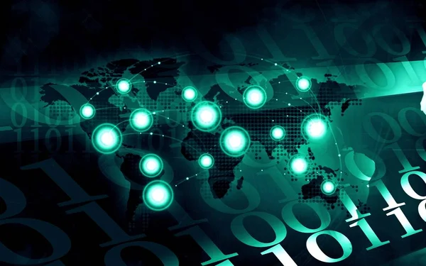 Business data teknik grön bakgrund — Stockfoto