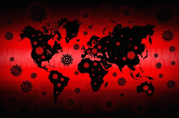 Global World Crisis Virus Epidemic News Background Illustration — Stock Photo, Image