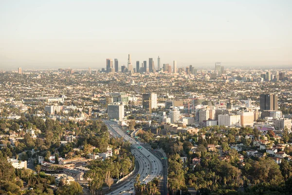 Downtown Los Angeles uzaktan — Stok fotoğraf