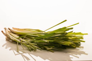 Beyaz arkaplanda limon otu