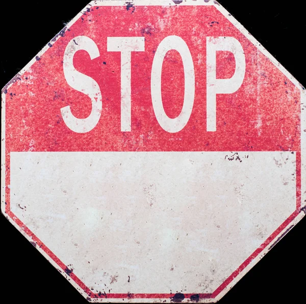 トラフィック ストップ サイン白文字「やめてください」赤色の背景に赤色の八角形背景交通停止標識の八角形停止印の白い文字で楽しむ生活サイン看板警告のサイン — ストック写真