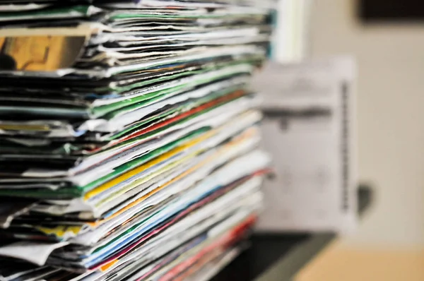 billing paper on the table to use in recycle