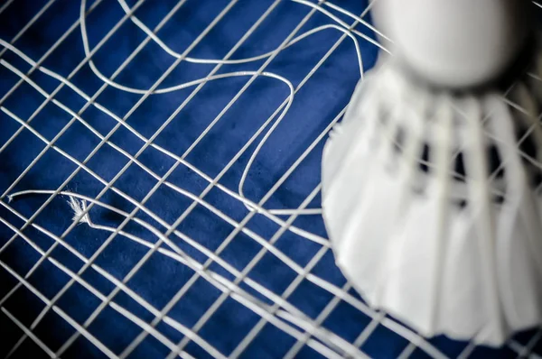 Badminton raket devamsızlık ve badminton Servisi horoz Close-Up