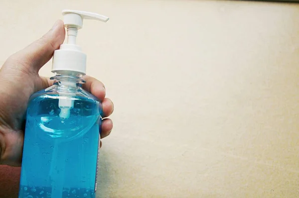 Alkol Jelinin Hijyenik Temizleme Mikrop Önleyici Konsept Koruyucu Covid Durumundan — Stok fotoğraf