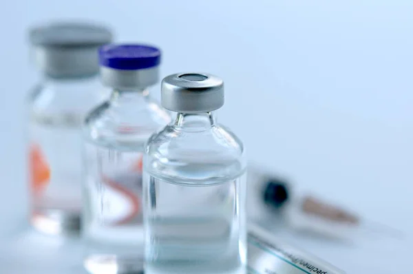 Medicamentos Viales Preparados Para Inyección Vacunas Tratamiento Del Cáncer Tratamiento —  Fotos de Stock