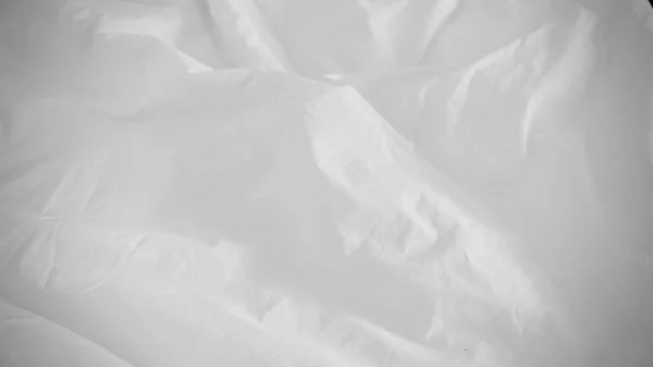Close Top View Του Λευκού Μαξιλαριού Στο Κρεβάτι Και Τσαλακωμένη — Φωτογραφία Αρχείου