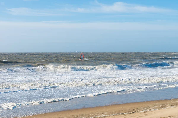Windsurf sul mare del Nord — Foto Stock