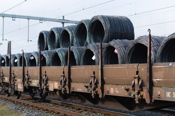 Train cargo wagons — Stock Photo, Image