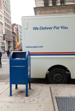 usps mail delivery truck clipart