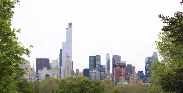 Manhattan skyline sett från central park — Stockfoto
