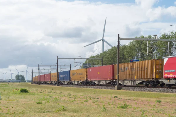 Cargo train passing by — Stock Photo, Image