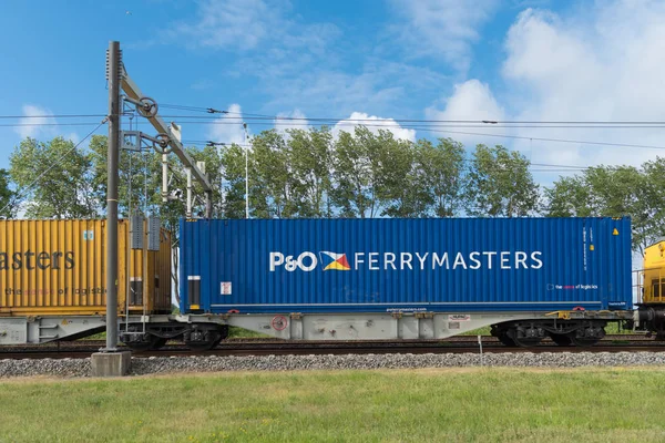 Cargo train passing by — Stock Photo, Image