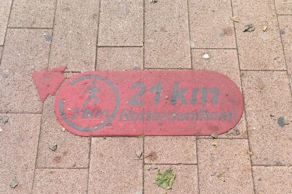 Znak trasy do joggingu — Zdjęcie stockowe