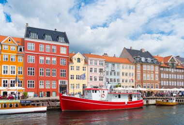 Nyhavn Kopenhag, Danimarka görünümünü