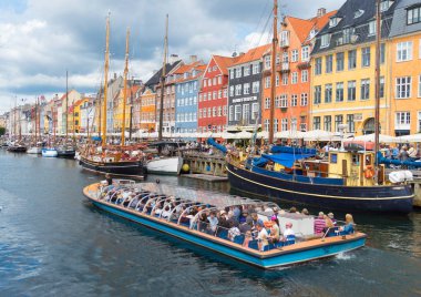 Nyhavn Kopenhag, Danimarka görünümünü