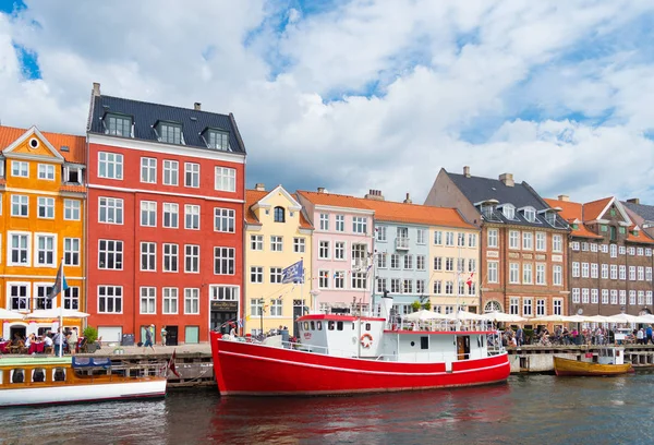 Nyhavn Kopenhag, Danimarka görünümünü — Stok fotoğraf