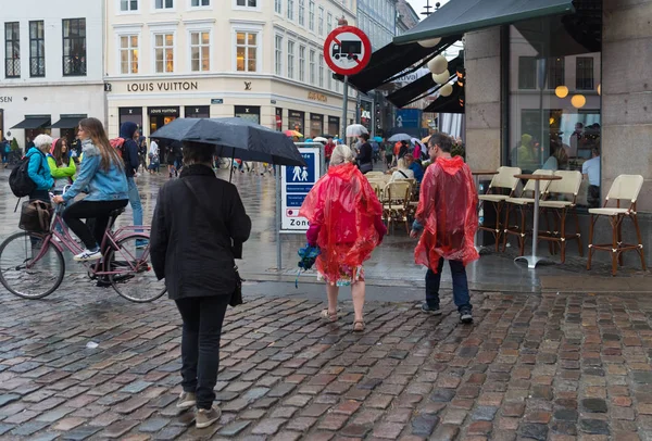 Fußgängerzone in Kopenhagen — Stockfoto