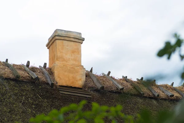 Thatched roof in denmark — Stock Photo, Image