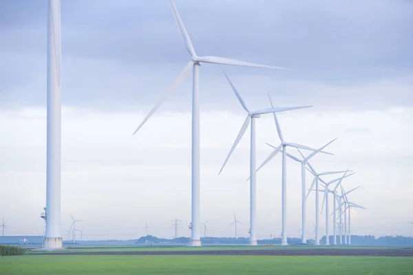 Row of wind turbines — Stock Photo, Image