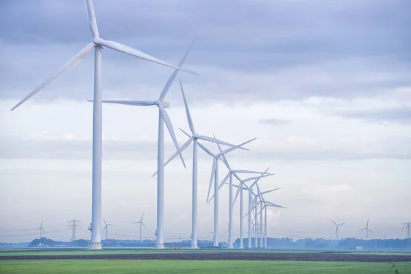 Row of wind turbines — Stock Photo, Image