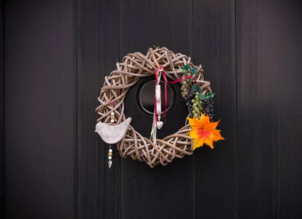 Decoración de la puerta otoño — Foto de Stock