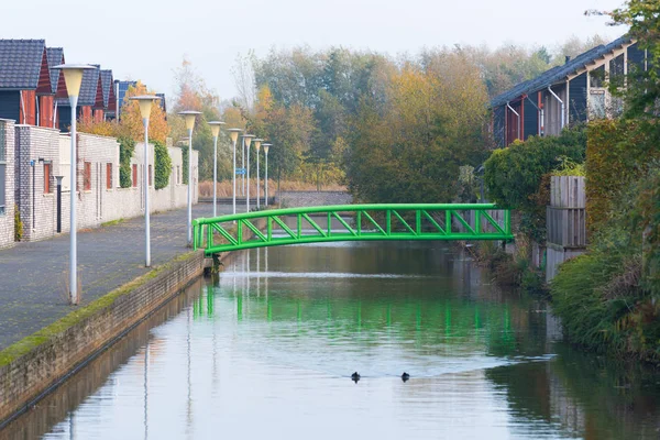 Groene voetgangersbrug — Stockfoto