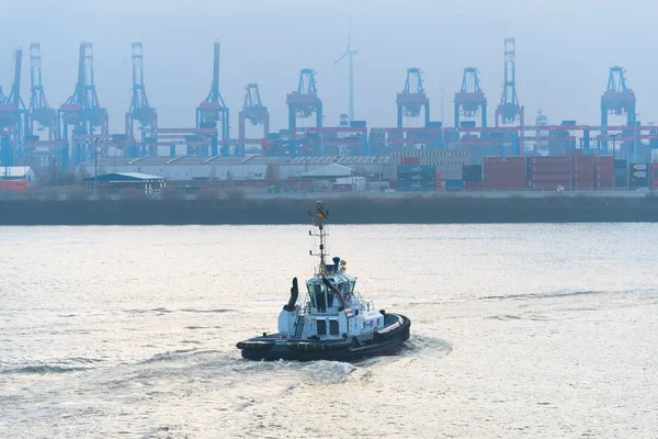 Pilot tekne de Hamburg, Almanya — Stok fotoğraf