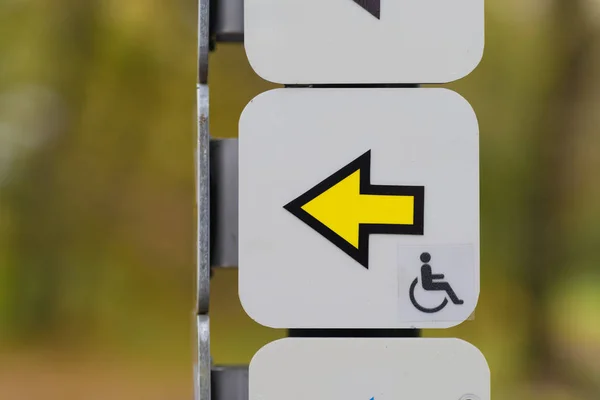 Disabled arrow sign — Stok fotoğraf