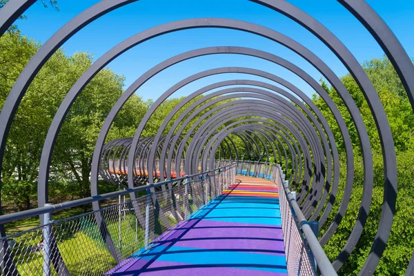 Oberhausen Németország Május 2018 Slinky Springs Fame Híd Projekt Emscherkunst — Stock Fotó