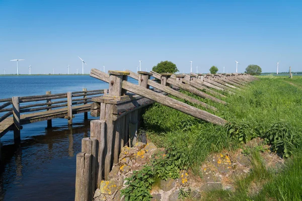 Aangezien Eerste Aangelegde Dijken Aan Zuiderzee Niet Voldoende Bescherming Tegen — Stockfoto