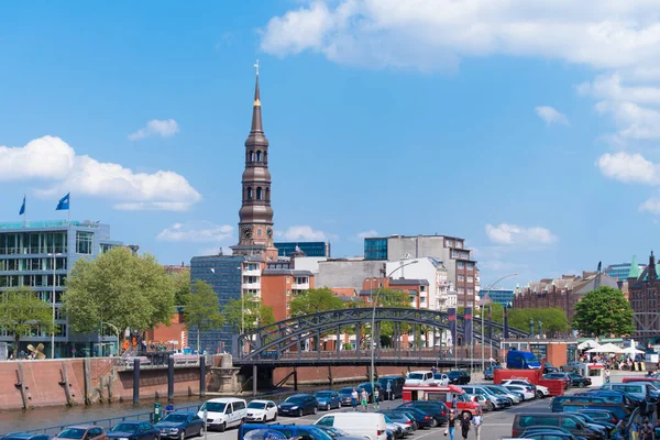 Historic Catherine Church One Five Principal Lutheran Churches Hamburg Germany — Stock Photo, Image