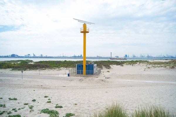 Sprzęt Radarowy Nadzoru Portu Rotterdamie Holandii — Zdjęcie stockowe