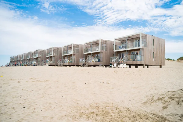 Hoek Van Holland Netherlands May 2018 Several Wooden Beach Holiday — 图库照片