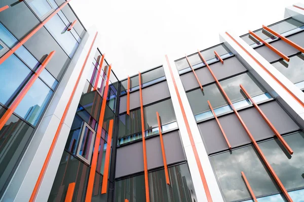 Extérieur Immeuble Bureaux Moderne Avec Quelques Accents Orange — Photo