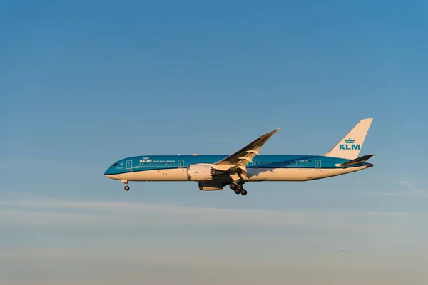 Amsterdam Niderlandy Październik Października 2018 Królewski Holenderski Klm Boeing 787 — Zdjęcie stockowe