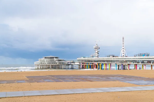 Den Haag Netherlands October 2018 Famous Scheveningen Pier Ferris Wheel — 图库照片