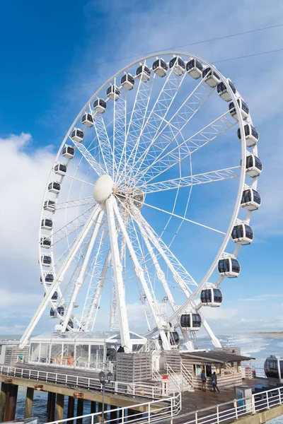 Den Haag Niderlandy Październik 2018 Diabelski Młyn Przystani Scheveningen Piękny — Zdjęcie stockowe