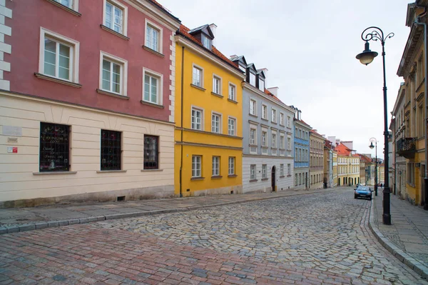 Empty Street Old Town Warsaw Poland — Stock Photo, Image