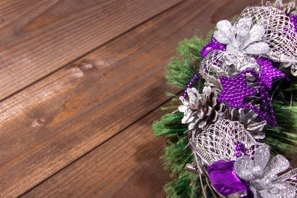 Noel çelenk tatil çam kozalakları yıldız yay Garland sihirli Deco