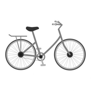 Bisiklet üzerinde beyaz bir arka plan izole çocuklar için. Vektör çizim.