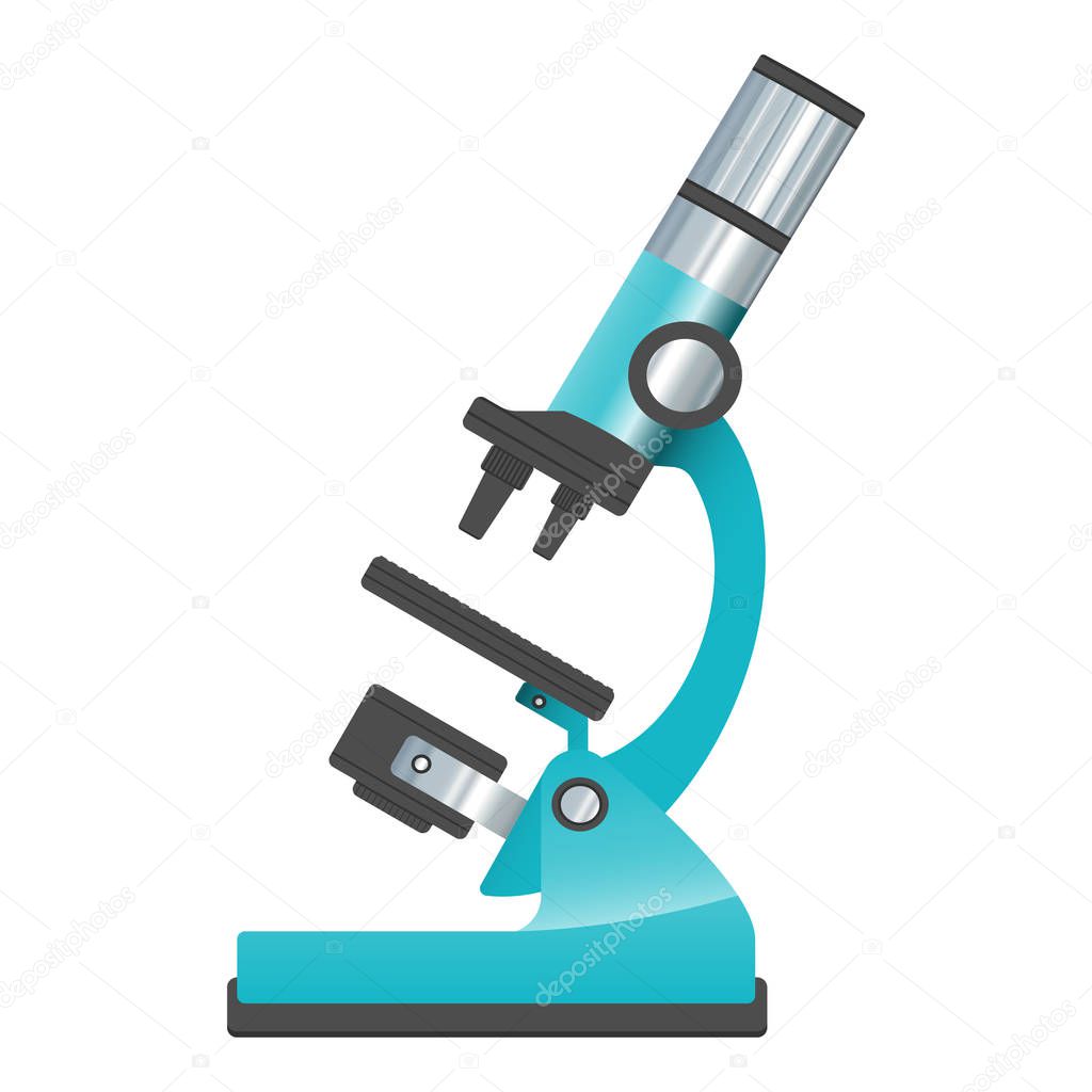 Microscope. Illustration Isolated On A White Background. Vector Illustration.