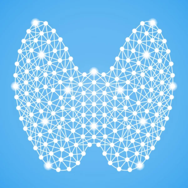 Human Thyroid Isolated On A Blue Background. Vector Illustration. — Stock Vector