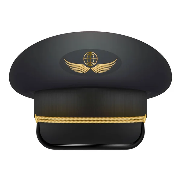 Pilot için profesyonel tek biçimli kap. Beyaz bir arka plan üzerinde izole headdress sivil uçak pilotları. Vektör çizim.