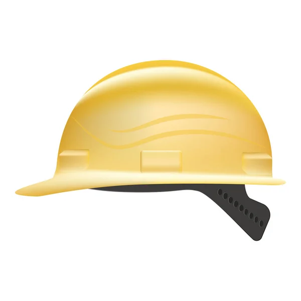 Sombrero duro amarillo de seguridad aislado sobre un fondo blanco. Ilustración vectorial . — Archivo Imágenes Vectoriales