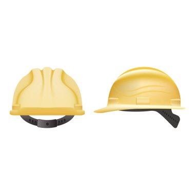 Kask. Beyaz bir arka plan üzerinde izole inşaat kask. Vektör çizim.