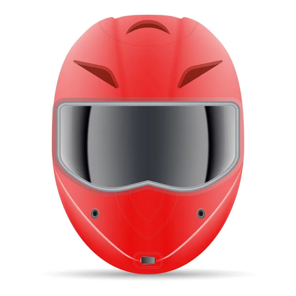 赤いバイク ヘルメット。正面は、白い背景で隔離。ベクトル図. — ストックベクタ