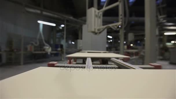 セラミック タイル、セラミック タイル、Indors の生産のための自動ラインの製造します。 — ストック動画