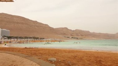 Dead sea, İsrail güzel panoramik Ölü Deniz'in, tuz yatakları