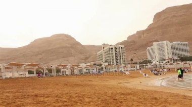 Dead sea, İsrail güzel panoramik Ölü Deniz'in, tuz yatakları