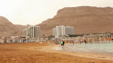 Dead sea, İsrail güzel panoramik Ölü Deniz'in, tuz yatakları